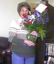 Mom celebrates her birthday with flowers (and Margueritas)!!!